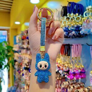 NWT Labubu Blingy Blue Keychain/ Bag Charm